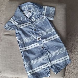 Adorable, preppy blue and white rompers!